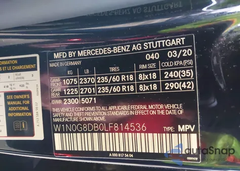 2020 Mercedes-Benz Glc 300 from USA, damaged, VIN W1N0G8DB0LF814536